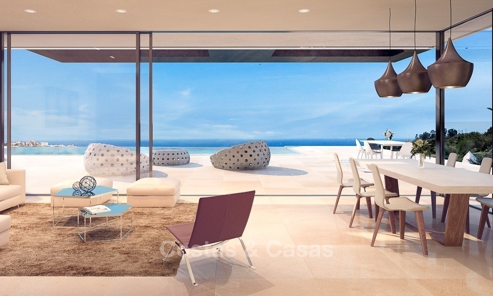 New modern Villa for sale, Frontline Golf, with sea view, in Estepona, Costa del Sol 351