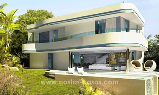New, ‘design your own’, contemporary luxury villas for sale in an innovative project, golf area with golf and sea views in Estepona - Marbella 3623 