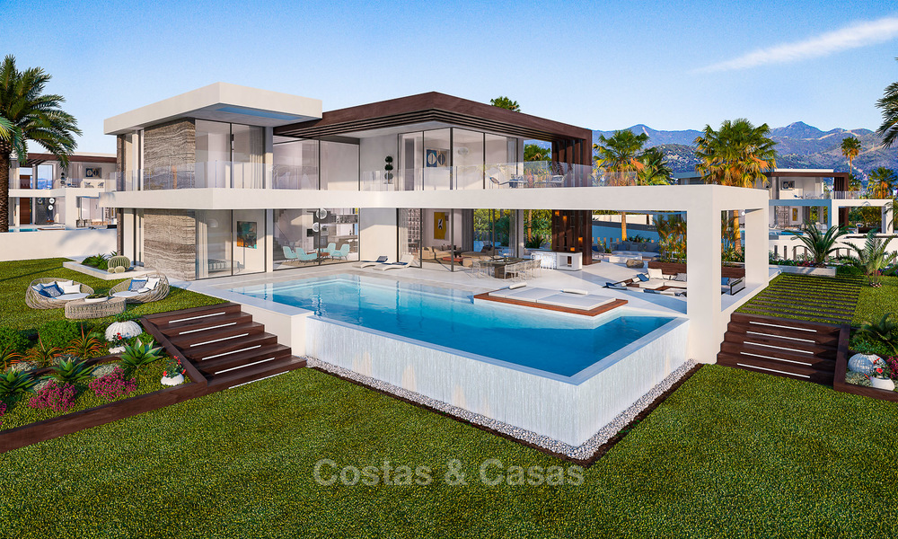 Last villa! Stunning, spacious, modern luxury villas with sea views for sale in a new complex between Estepona and Marbella 4336