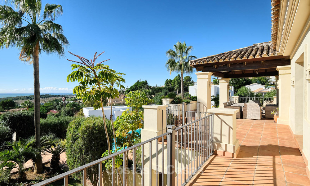 Charming and spacious classical style villa with sea views for sale, gated community, Benahavis - Marbella 7114