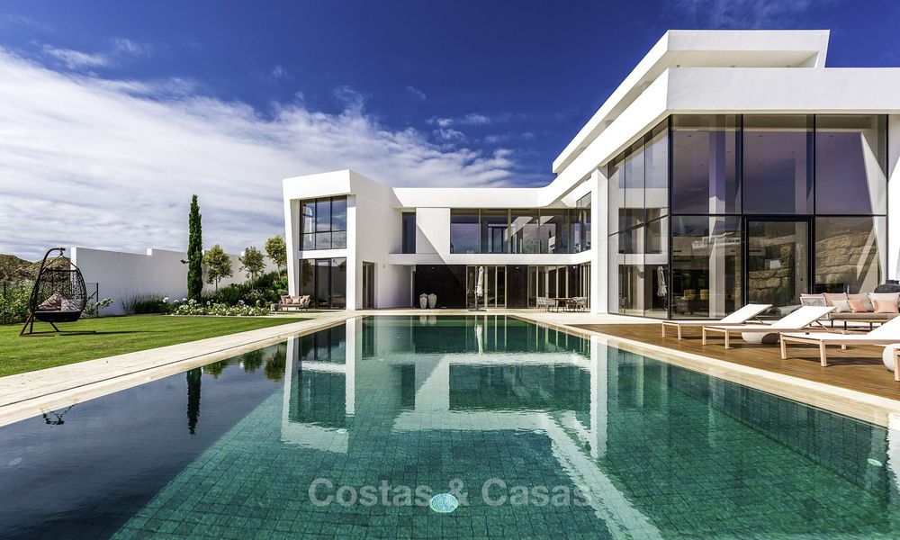 Stunning new modern contemporary luxury villa for sale, frontline golf in an exclusive resort, Benahavis, Marbella 13414