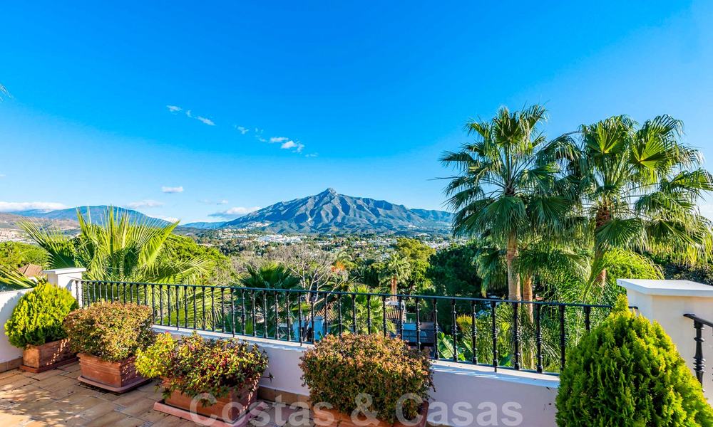 Large luxury villa for sale with stunning panoramic views over the golf valley, the mountains and the Mediterranean Sea in Nueva Andalucia, Marbella 25011