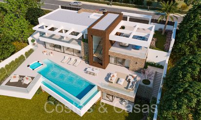 Modern new build villa under construction, with panoramic sea views for sale in Manilva, Costa del Sol 64623