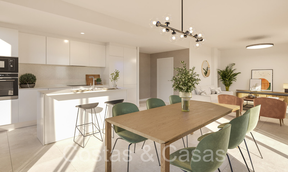 Contemporary new-build apartments for sale within walking distance of the beach and sea views, near Estepona centre 65555
