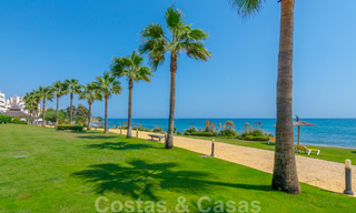 Contemporary duplex penthouse for sale in a first line beach complex with private pool between Marbella and Estepona 66646 